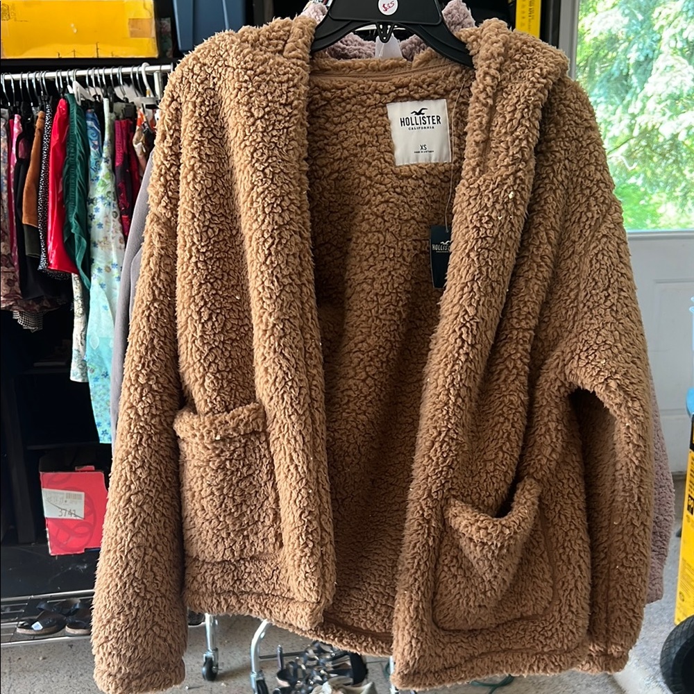 Hollister Brown Fleece Hoodie